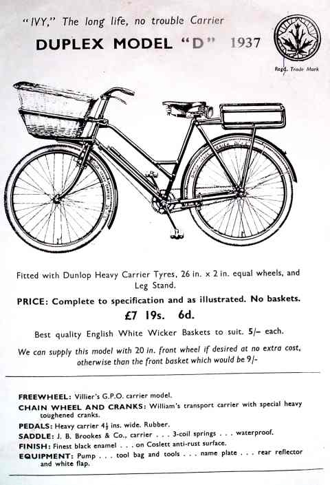 1937 Ivy Duplex Carrier