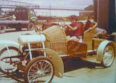 That's me at the wheel, a bit young to drive.