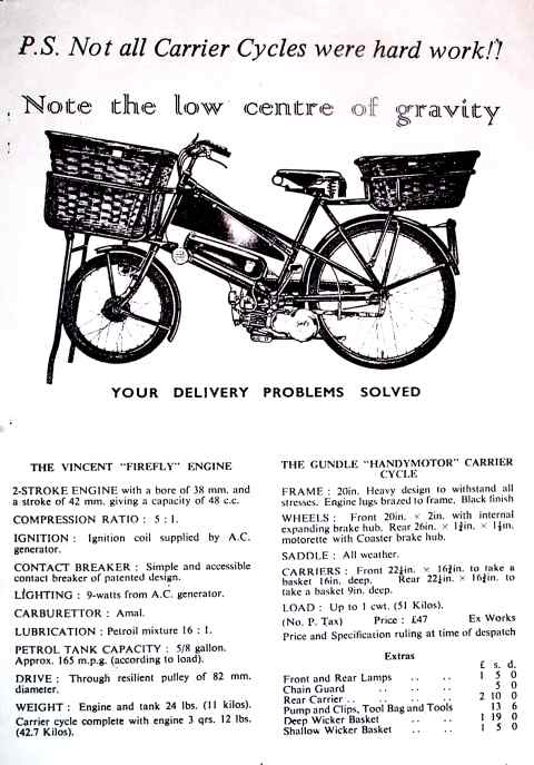 Gundle handymotor carrier bike