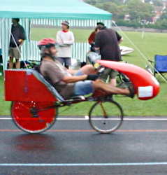 Racing at the World Championships in Brighton