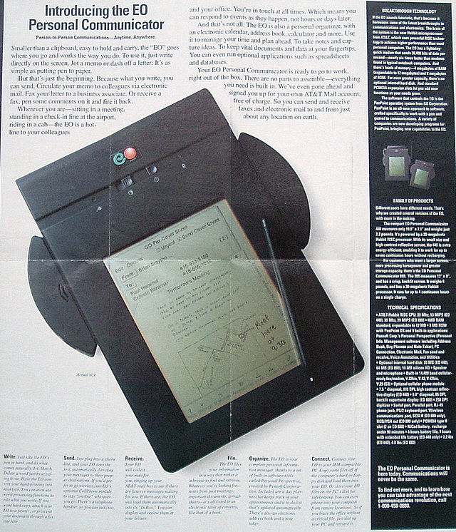 Introducing the EO Personal Communicator. Person to person communications -- anytime, anywhere.